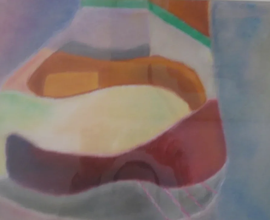 Abstracts, EM-018 — Pastel on cardboard