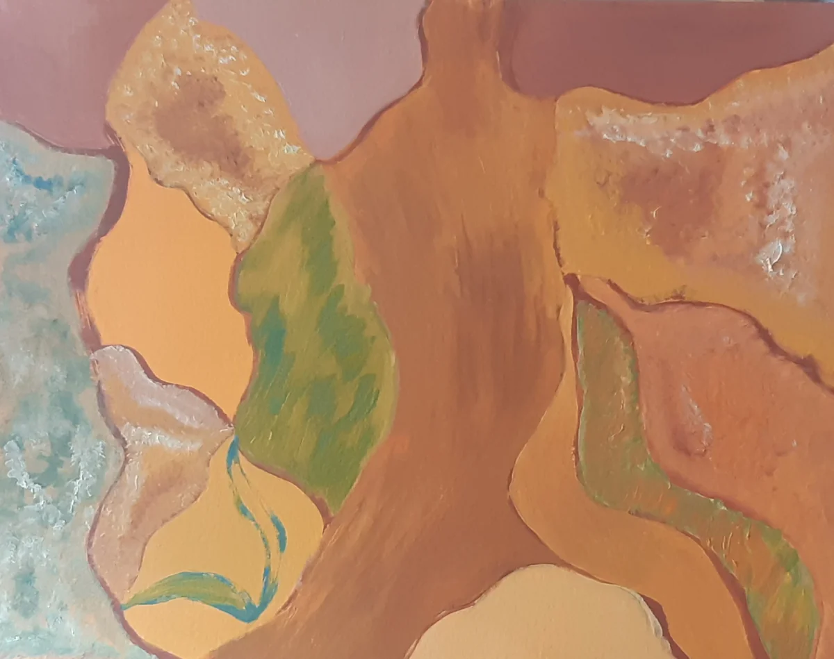 Abstracts, EM-025 — Water mixable oil on paper