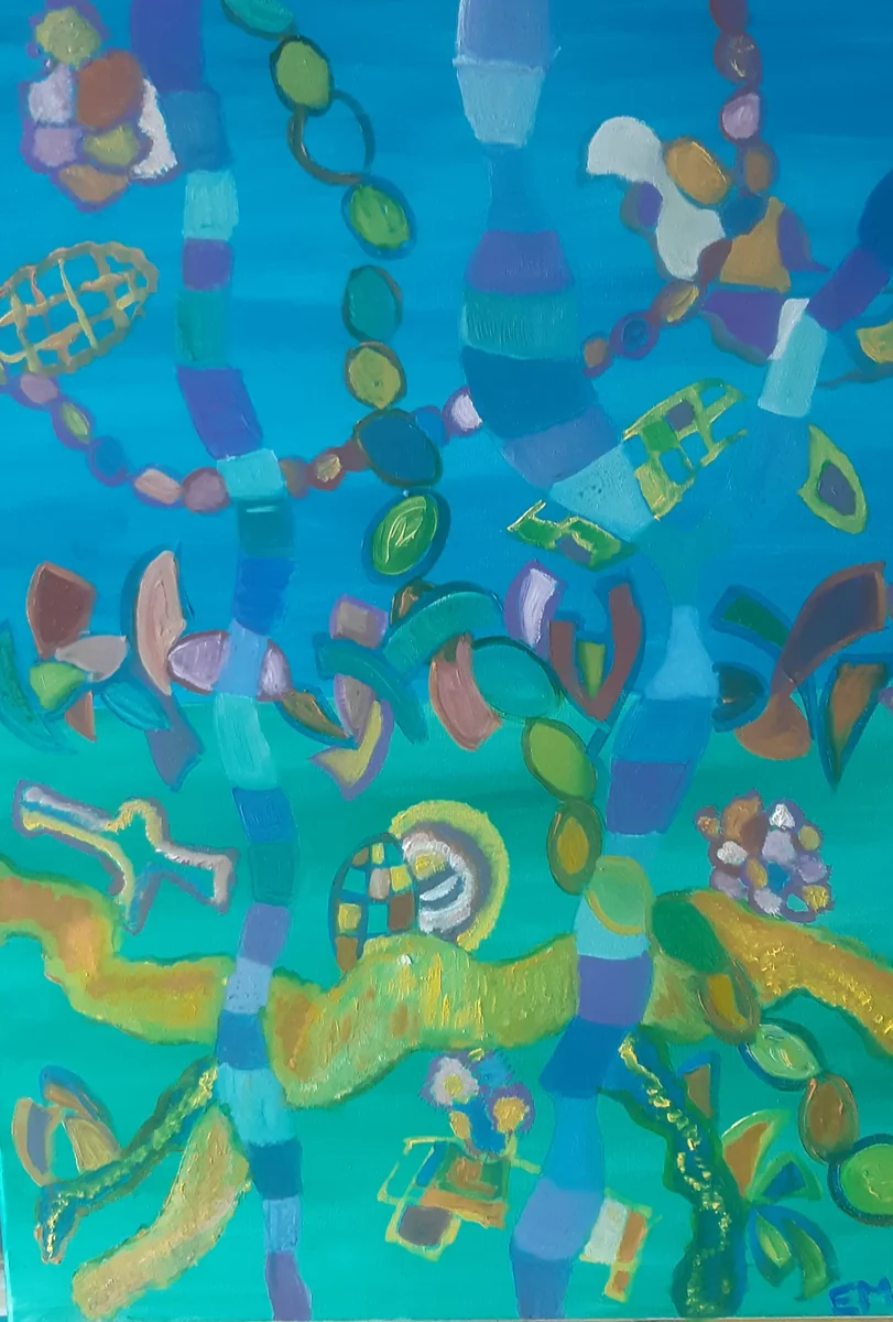 Abstracts, EM-026 — Acrylic and oil colors on canvas