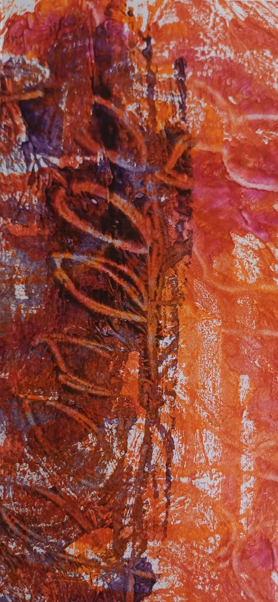 Nature & landscapes, EM-033 — Monotype with acrylic on paper