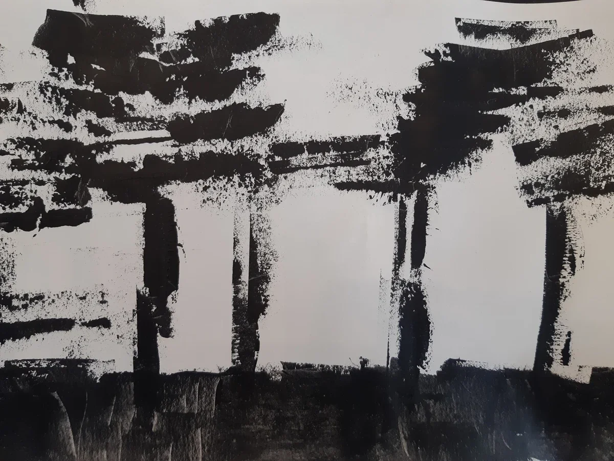 Nature & landscapes, EM-037 — Chinese ink and acrylic on paper