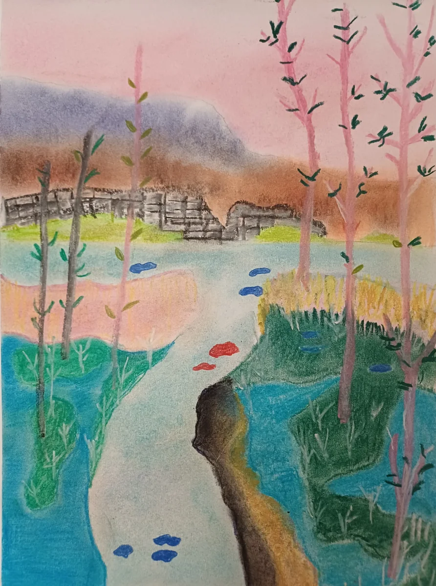 Nature & landscapes, EM-051 — Acrylic on paper