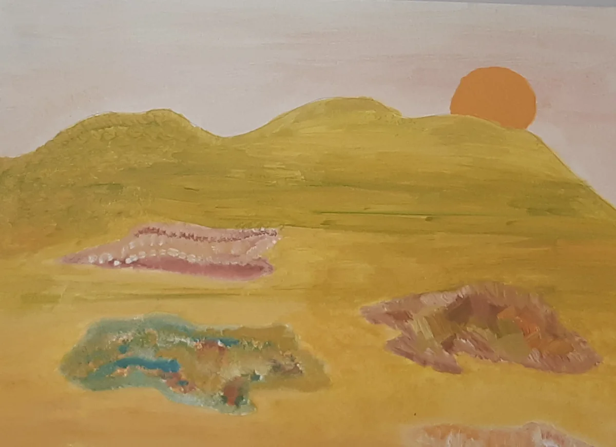 Nature & landscapes, EM-062 — Water mixable oil on paper