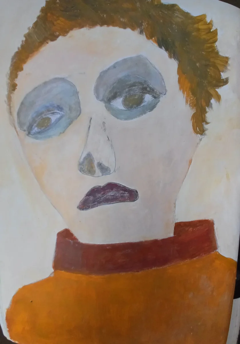 Human figures, EM-088 — Acrylic on paper