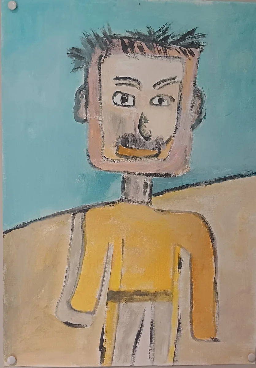 Human figures, EM-089 — Acrylic on paper