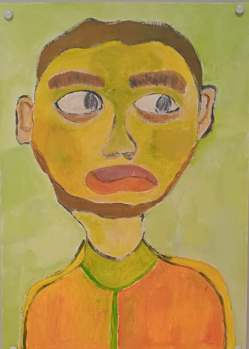 Human figures, EM-090 — Acrylic on paper