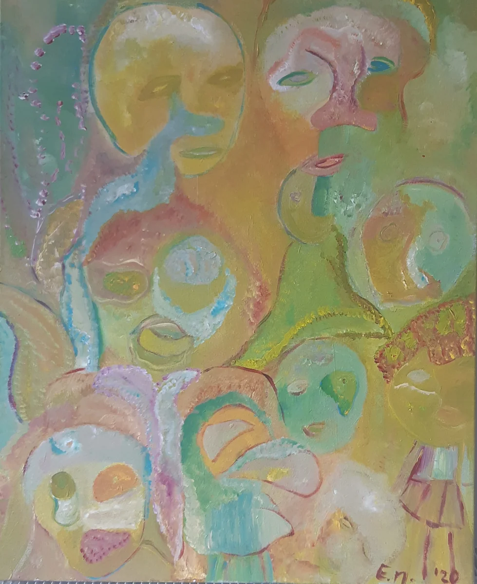 Human figures, EM-118 — Acrylic on canvas