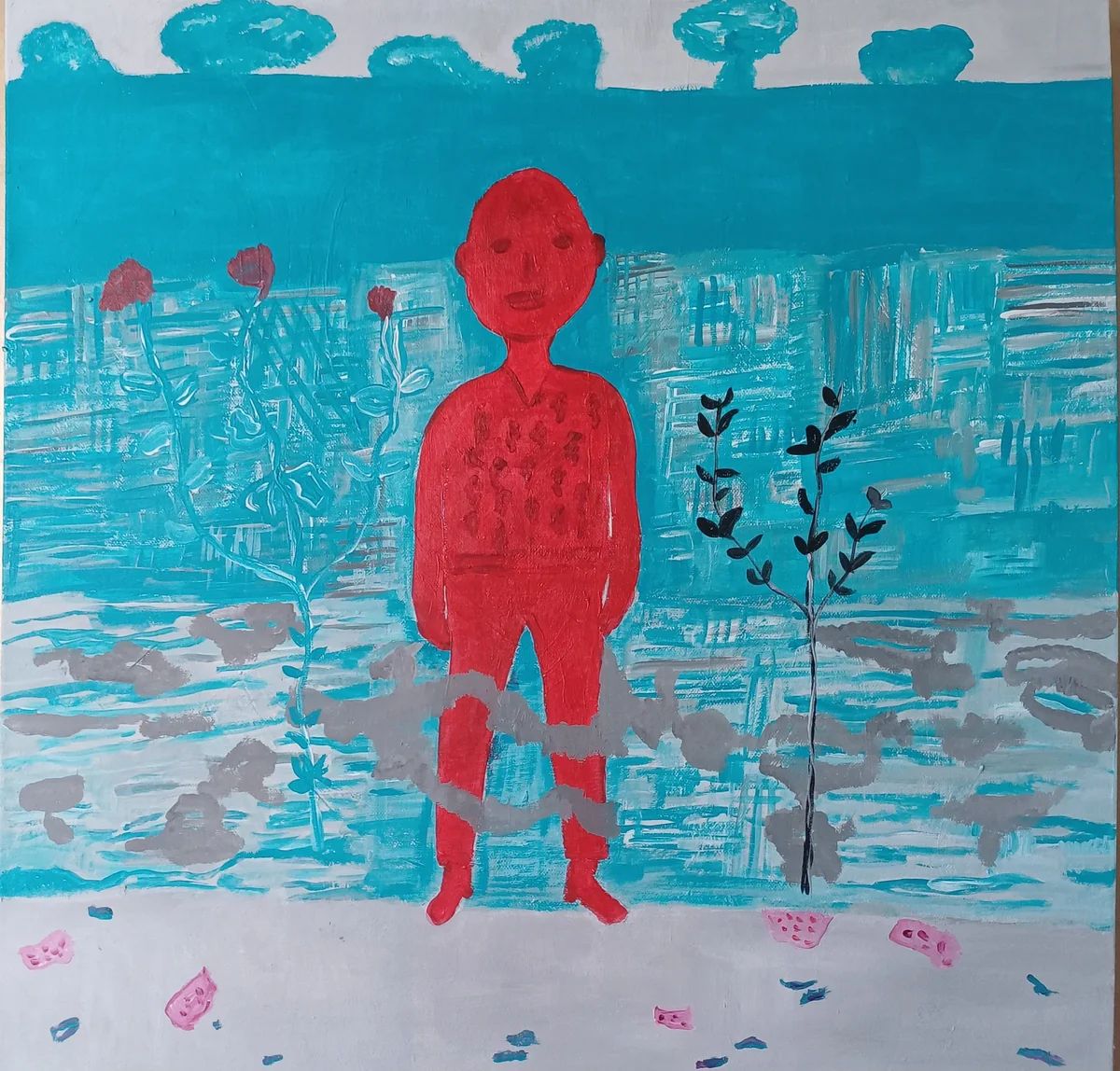 Human figures, EM-122 — Acrylic on canvas