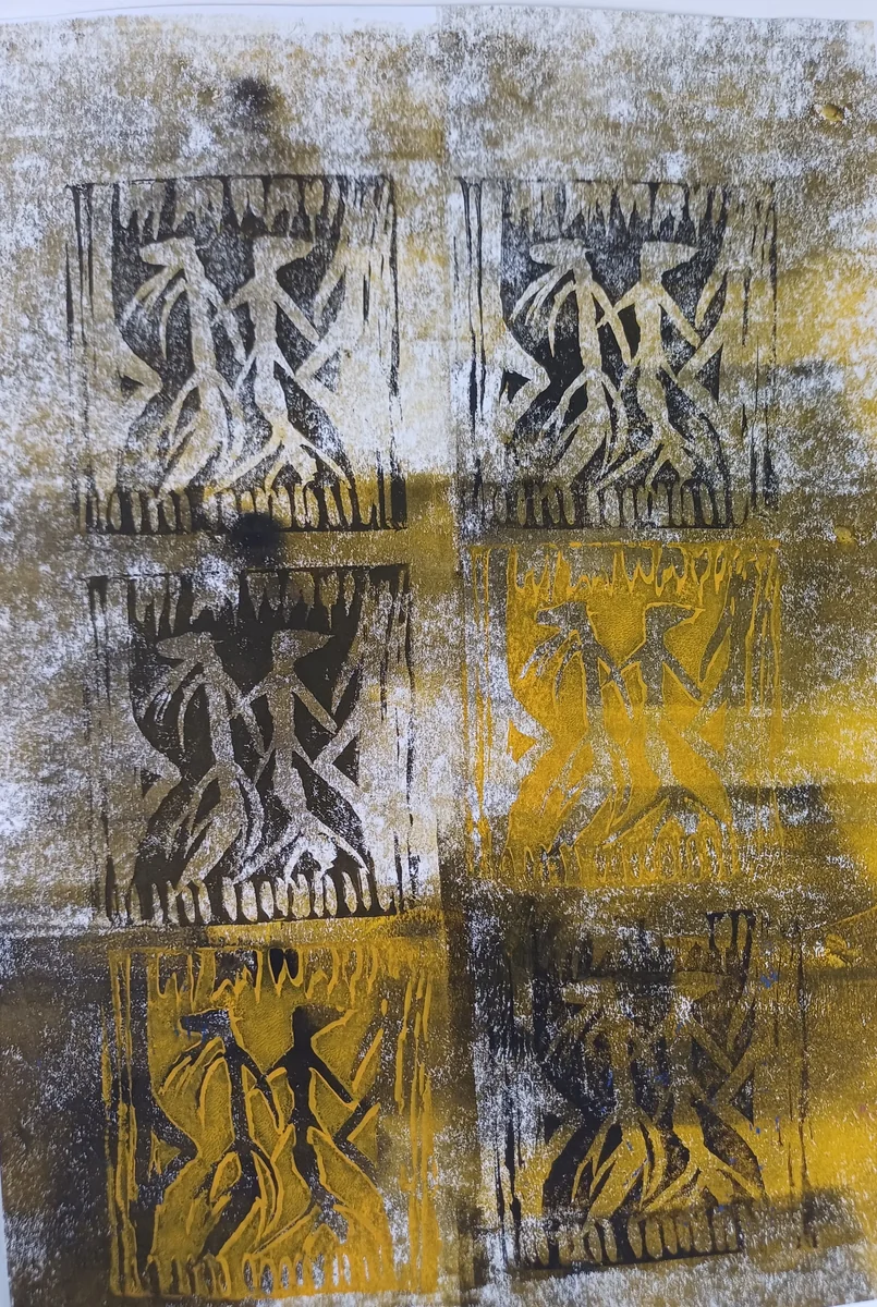 Prints, EM-126 — Linocut print on paper