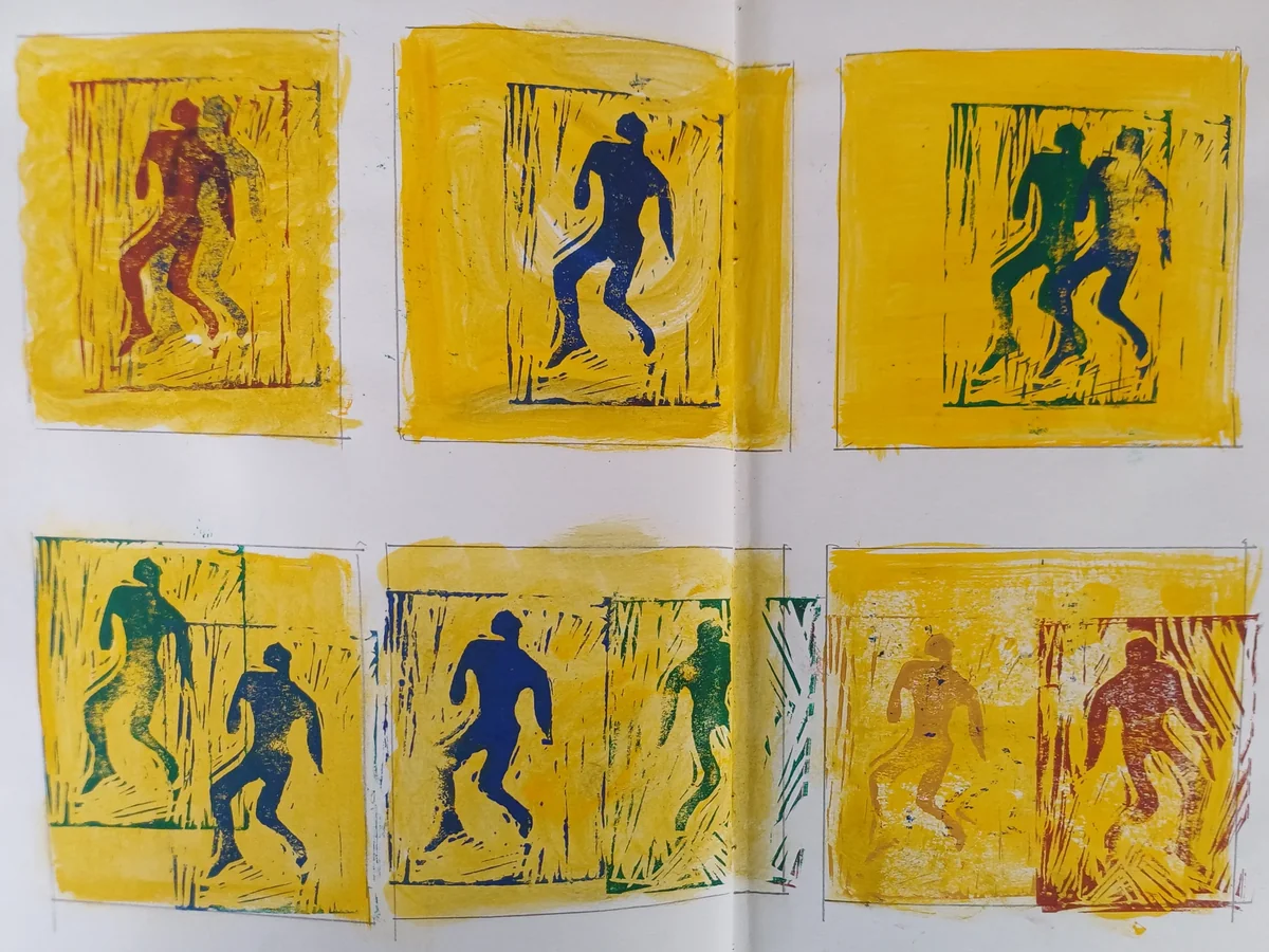 Prints, EM-127 — Linocut print on paper